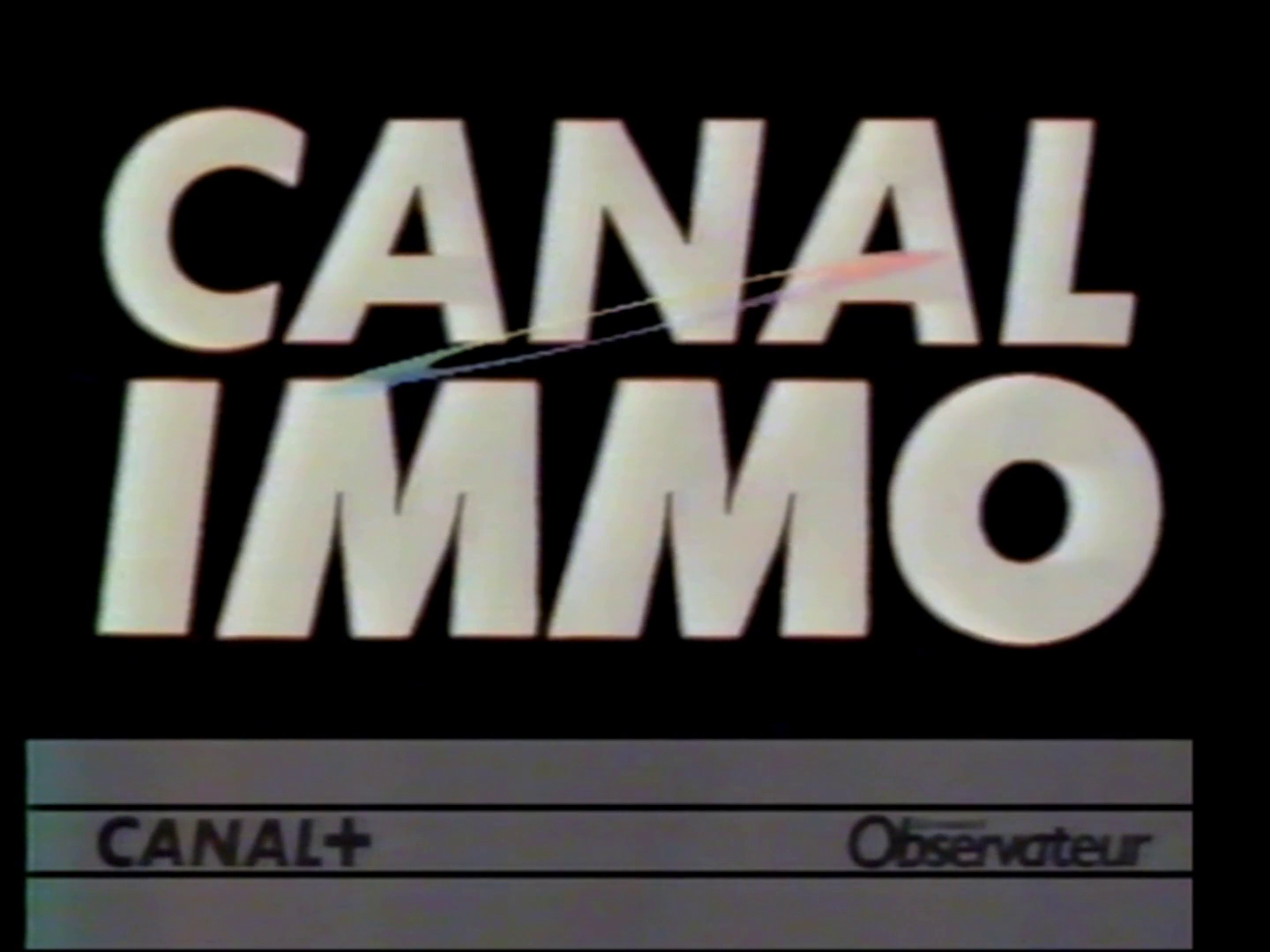 Vidéo Générique Canal Immo Canal Plus 1990 