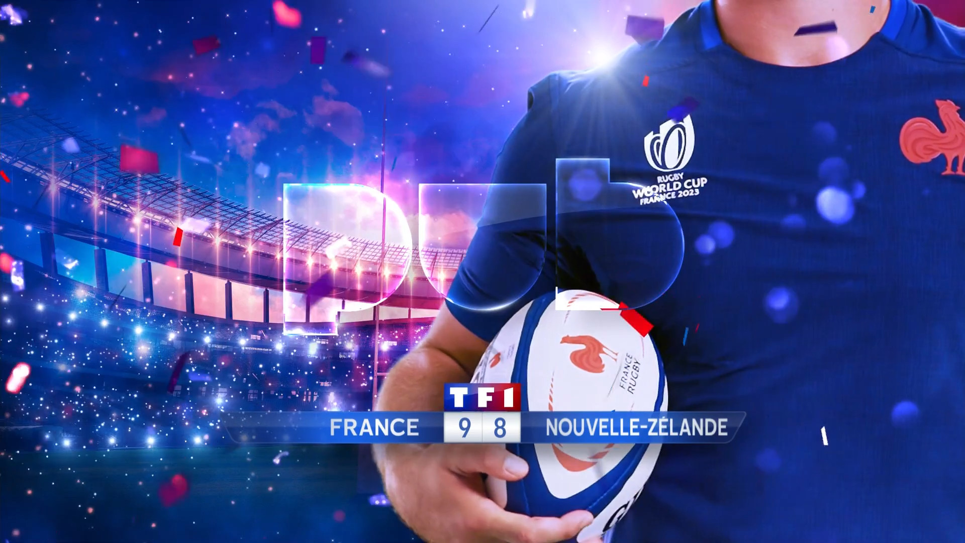 vidéo Jingle pub Coupe du Monde de rugby France 2023 avec score